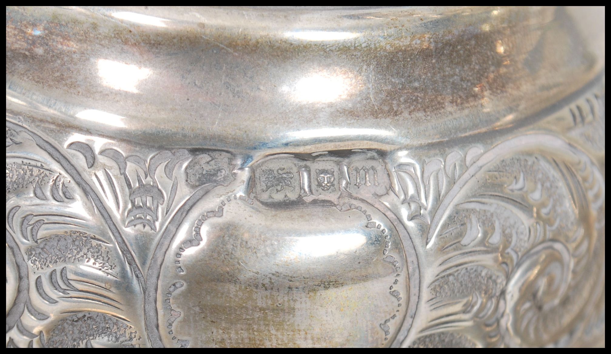 A large pair of Edwardian silver hallmarked London tall candlesticks with shaped terraces and shaped - Image 7 of 7