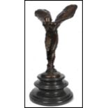 After Charles Sykes: A large Rolls Royce Spirit Of Ecstasy bronze statue showroom figure. The iconic