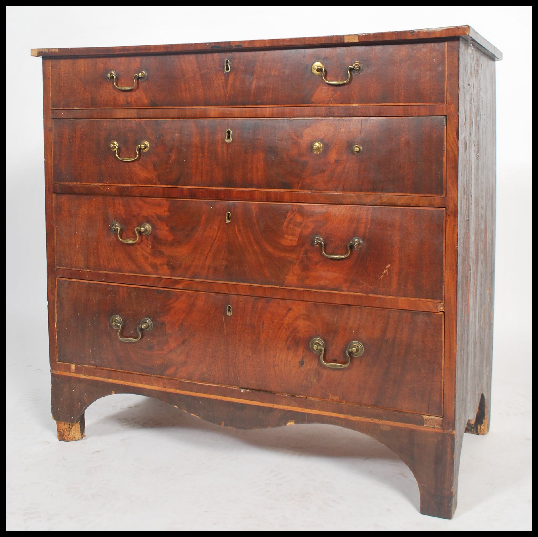 A 19th century Georgian mahogany inlaid chest of d