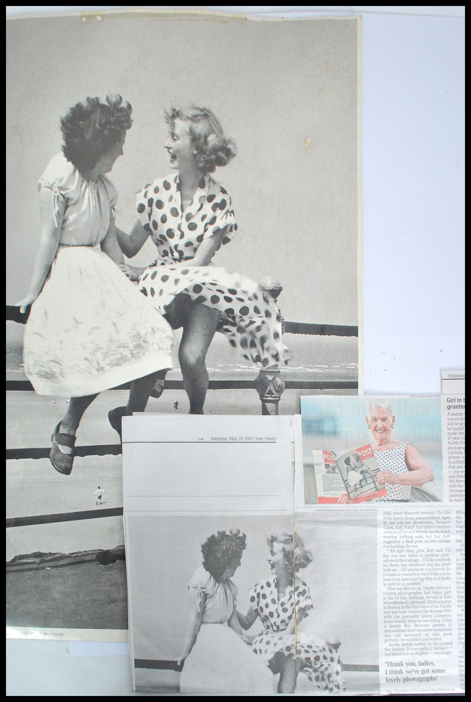 A vintage iconic 20th century picture titled ' Two Girls At Blackpool ' Pat Stewart (right) and