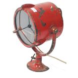 A superb vintage 20th century Industrial brass original searchlight - spot lamp by ' Francis