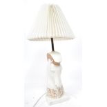 A vintage 20th century ceramic table lamp / light in the form of a horses head / Knight Chess