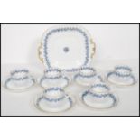 A 20th century vintage Davenport ceramic six person part tea service consisting of cups, saucers,