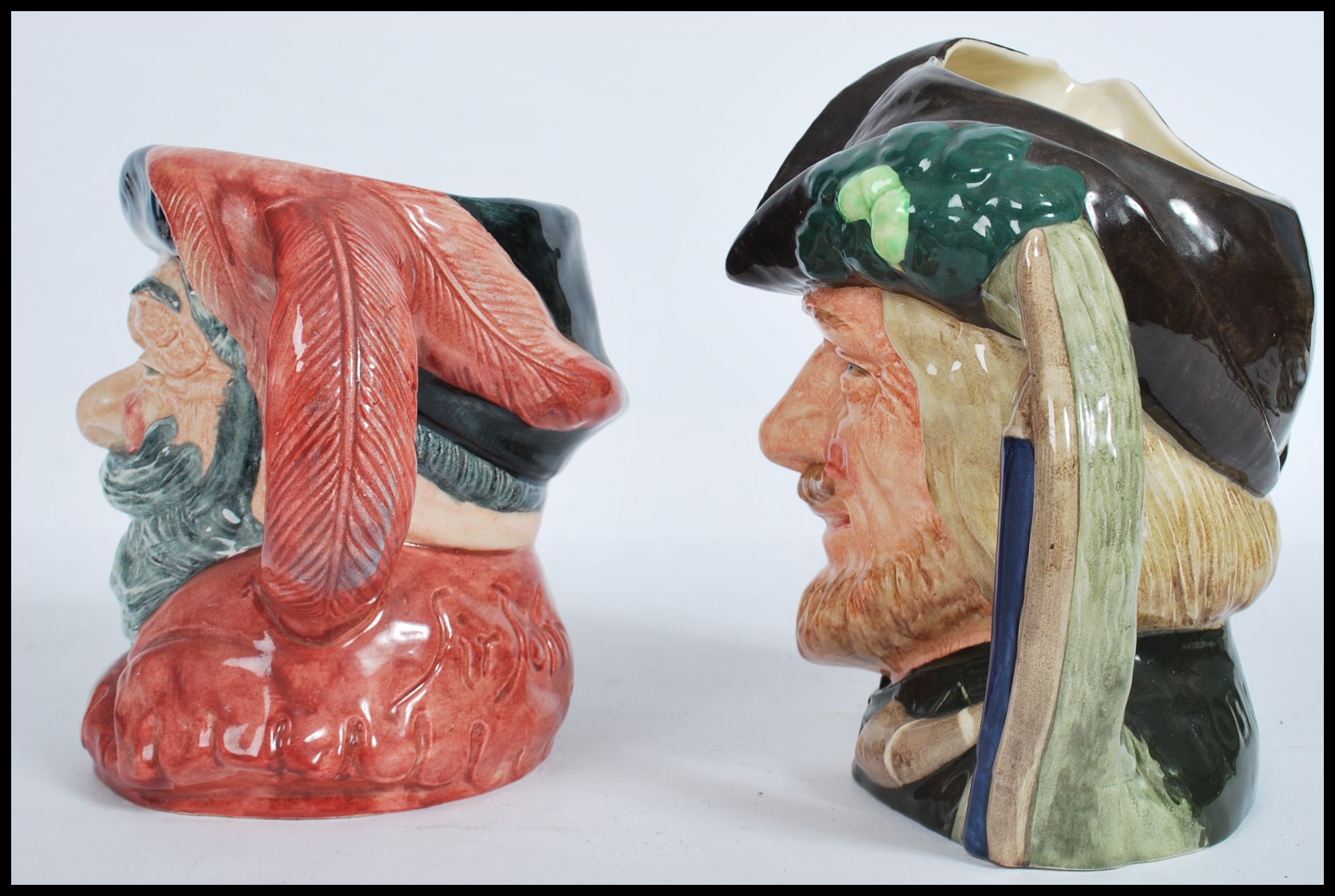 Two vintage 20th century Royal Doulton ceramic Toby Character jugs. Robin Hood and Falstaff. Doulton - Image 2 of 5