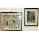 After Eugene Bejot, etching 'Londres 1902', 19.5 x 16.5cm, signed in plate, after Maria Eaton, 'St