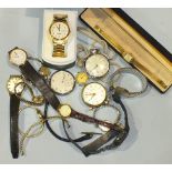 A gent's 'Rio Automatic' wrist watch, an Ingersoll keyless open-face pocket watch with steel case