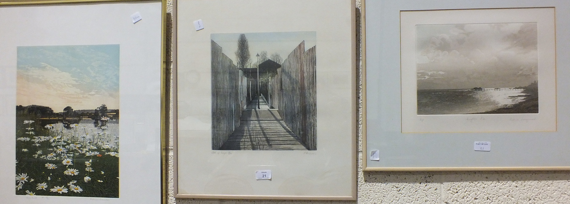 After Paul Bisson, 'Isle of Dogs', a framed etching, 49.5 x 43.5cm overall, signed in pencil, 2/250,