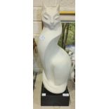 Austin Productions, "Magic", a contemporary limestone sculpture of a cat by Alexander Danel, on