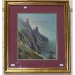 Roy Stringfellow, 'Coast at Bottalack, Cornwall', signed pastel, 50 x 41cm, titled label verso.