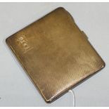 A silver cigarette case, Birmingham 1939, ___3½oz.