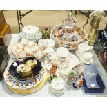 An Ironstone China jug and bowl, eight pieces of Royal Albert 'Lavender Rose' tea set for two, a