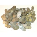 A collection of 1920-1946 British silver coinage, 78 x half-crowns and 191 shillings.