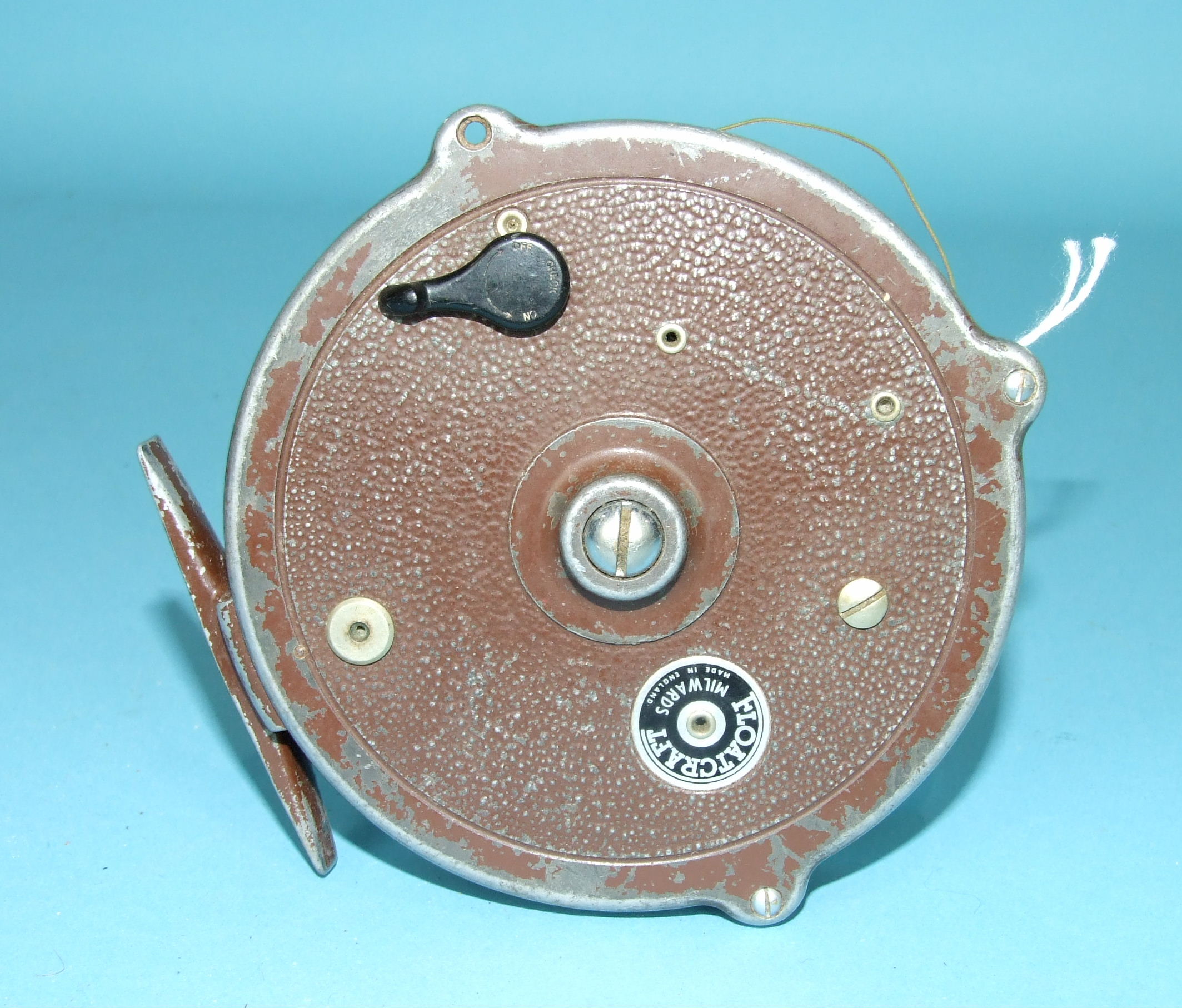 An Allcocks "Arial" reel, (some corrosion), a Milwards Floatcraft reel finished brown and a wooden - Image 2 of 4