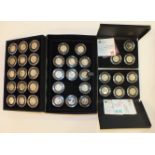 The Royal Mint 28/29 London 2012 Sports Collection silver 50 pence coins, in fitted case and nine