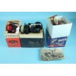 A DAM "Quick Junior" spinning reel finished red, in original box with instructions, an Abumatic 60