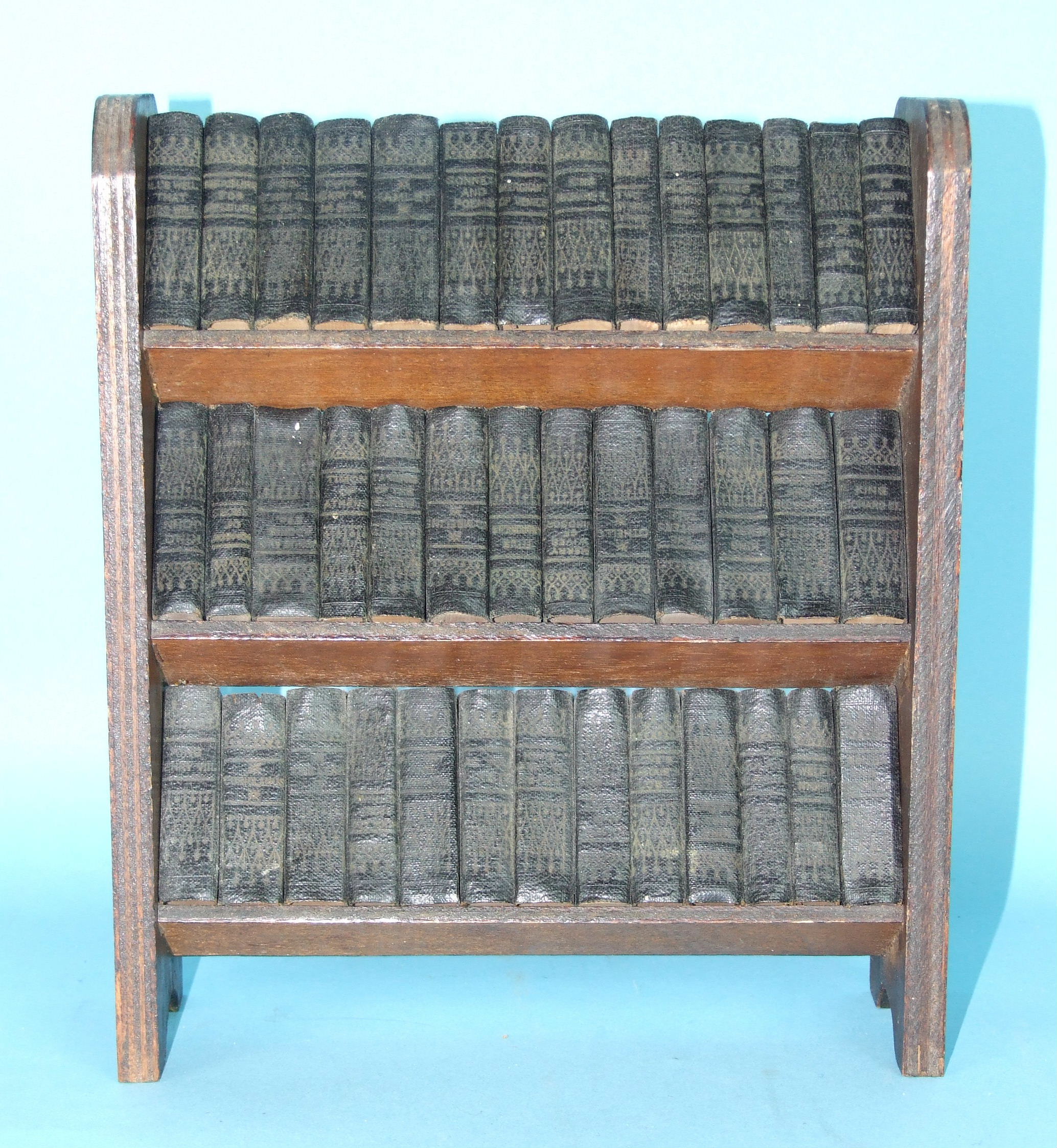 Miniature books- The Works of William Shakespeare, 40 miniature books, each 5 x 3.5cm in black