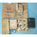 Various 18th and 19th century hand-written books, including 'Travells of a Month into Yorkshire in