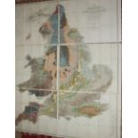 Greenough (George Bellas), A Geological Map of England & Wales, 2nd edn, six hd col engr maps,