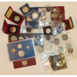 A collection of silver foreign coinage, including two Chinese 'Junk' and two 'Fat Man' dollars,