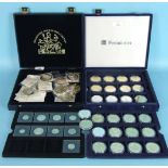 Westminster Mint, a collection of twenty-five gold-plated and silver-plated "The Historic Coins of