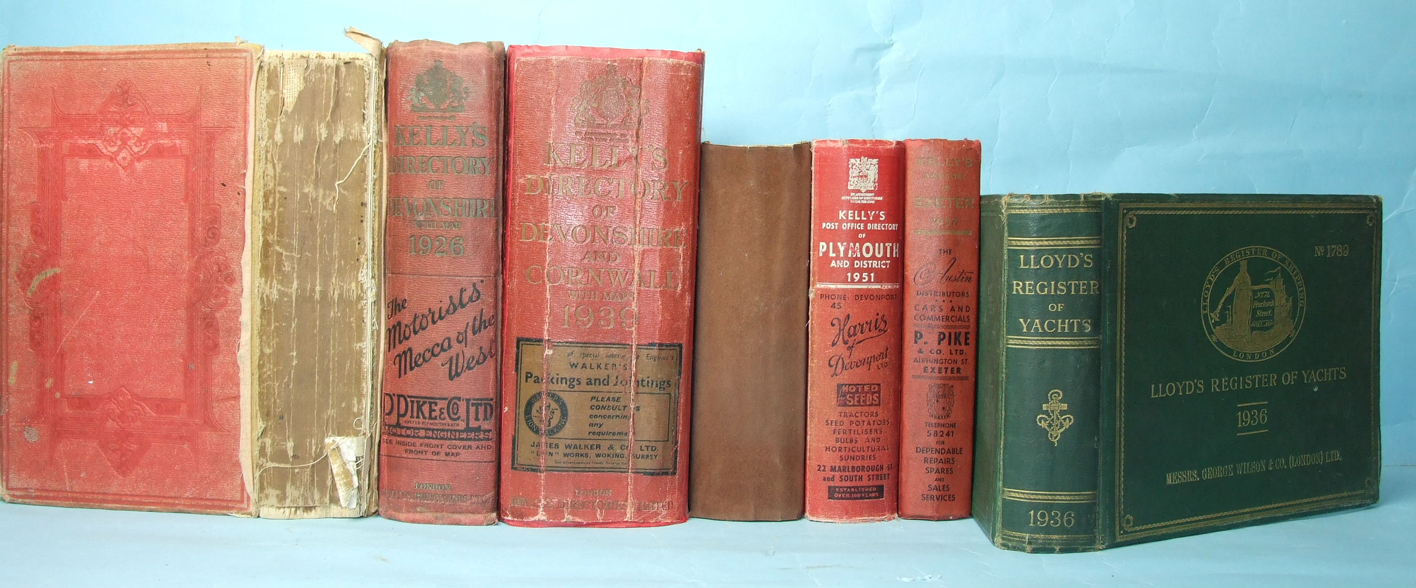 Kelly's Directories: Devonshire 1910, 1926; Devonshire and Cornwall 1939, Plymouth 1951, 1953,