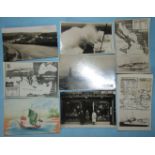 A small collection of 78 postcards, including RP's of Two Bridges, S J Lethbridge at Sutton Wharf,