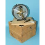 A Hardy "Fortuna" 7" reel stamped MNH3 within, in original wood shipping box, with a Hardy's