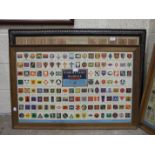 A framed chart The Colours of the British Army, 63 x 93cm, two others, Formation Badges Worn By