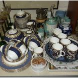 Thirty-eight pieces of Wedgwood "Rococo" decorated tea ware and other ceramics.