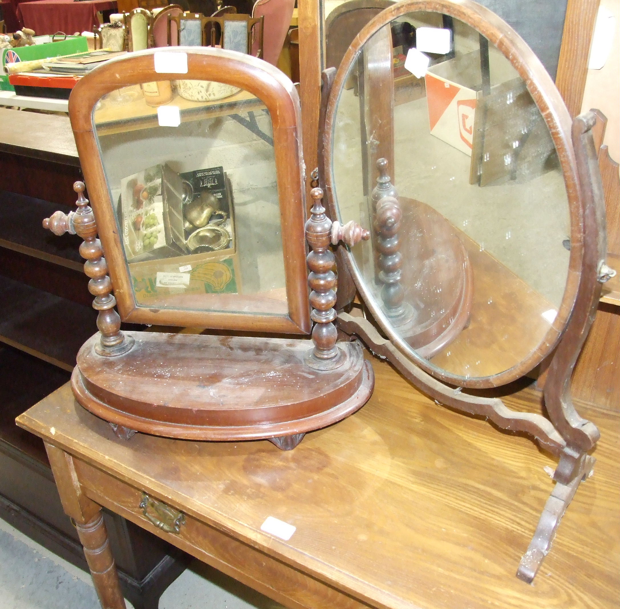 A Stag bookcase and two dressing table mirrors, (3). - Image 2 of 2