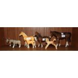 A collection of seven various SylvaC horse ornaments, (one donkey af), (7).