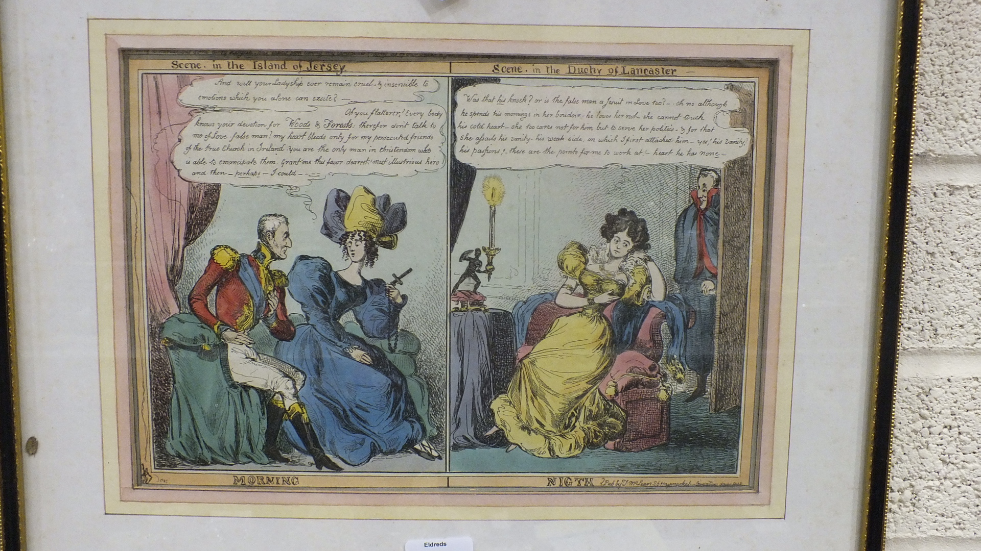 A pair of satirical coloured engravings depicting the Duke of Wellington, Dissolution of the - Image 2 of 4