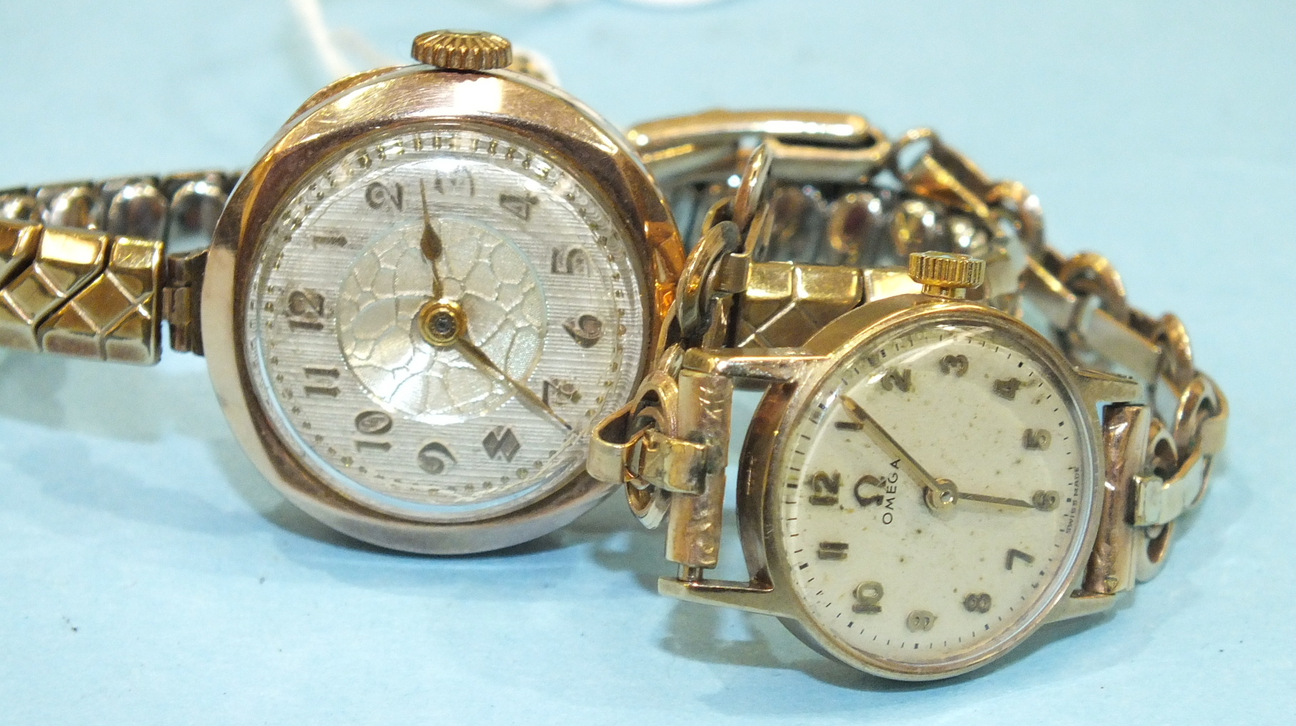 A ladies early 1960's 9ct-gold-cased wrist watch, the circular dial with applied Roman numerals, the - Image 2 of 2