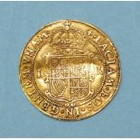 James I (1603-1625), a hammered gold Unite, obverse "JACOBVS D G MAG.BRIT FRAN ET HIB.REX",