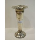 A plain loaded spill vase with flared rim, 20cm high, Birmingham 1916.