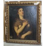 Sara Wells Page (1855-1943) AFTER TITIAN - THE PENITENT MAGDALENE Unsigned oil on canvas, 84 x