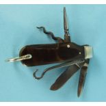 A 19th century tortoiseshell-sided miniature penknife with "Rodgers, Cutlers to Her Majesty" and "