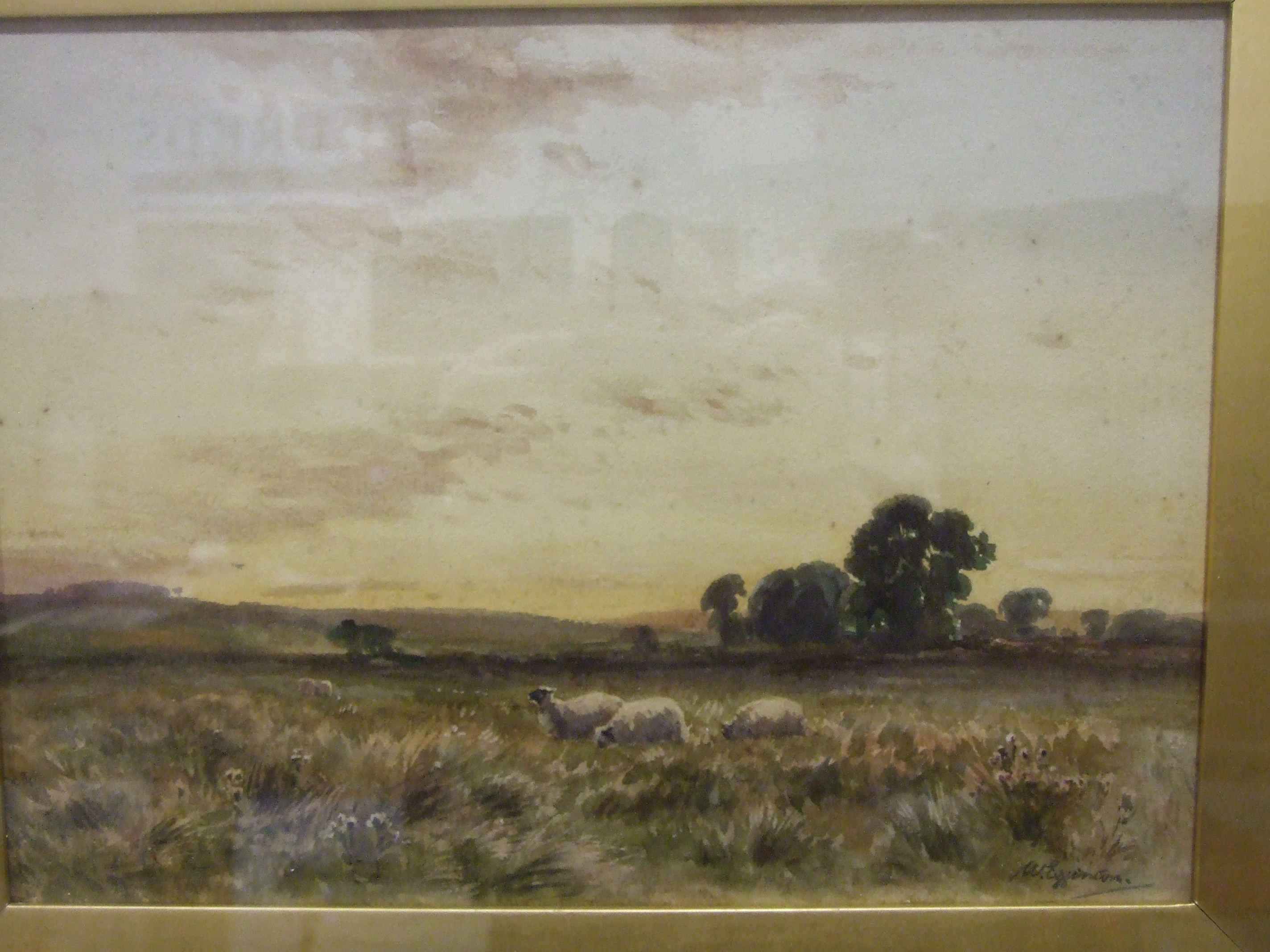 •**W Eggington RI (1875-1951) CROSSING THE MOOR Signed watercolour, 25 x 35cm and a companion