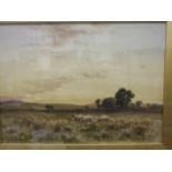 •**W Eggington RI (1875-1951) CROSSING THE MOOR Signed watercolour, 25 x 35cm and a companion