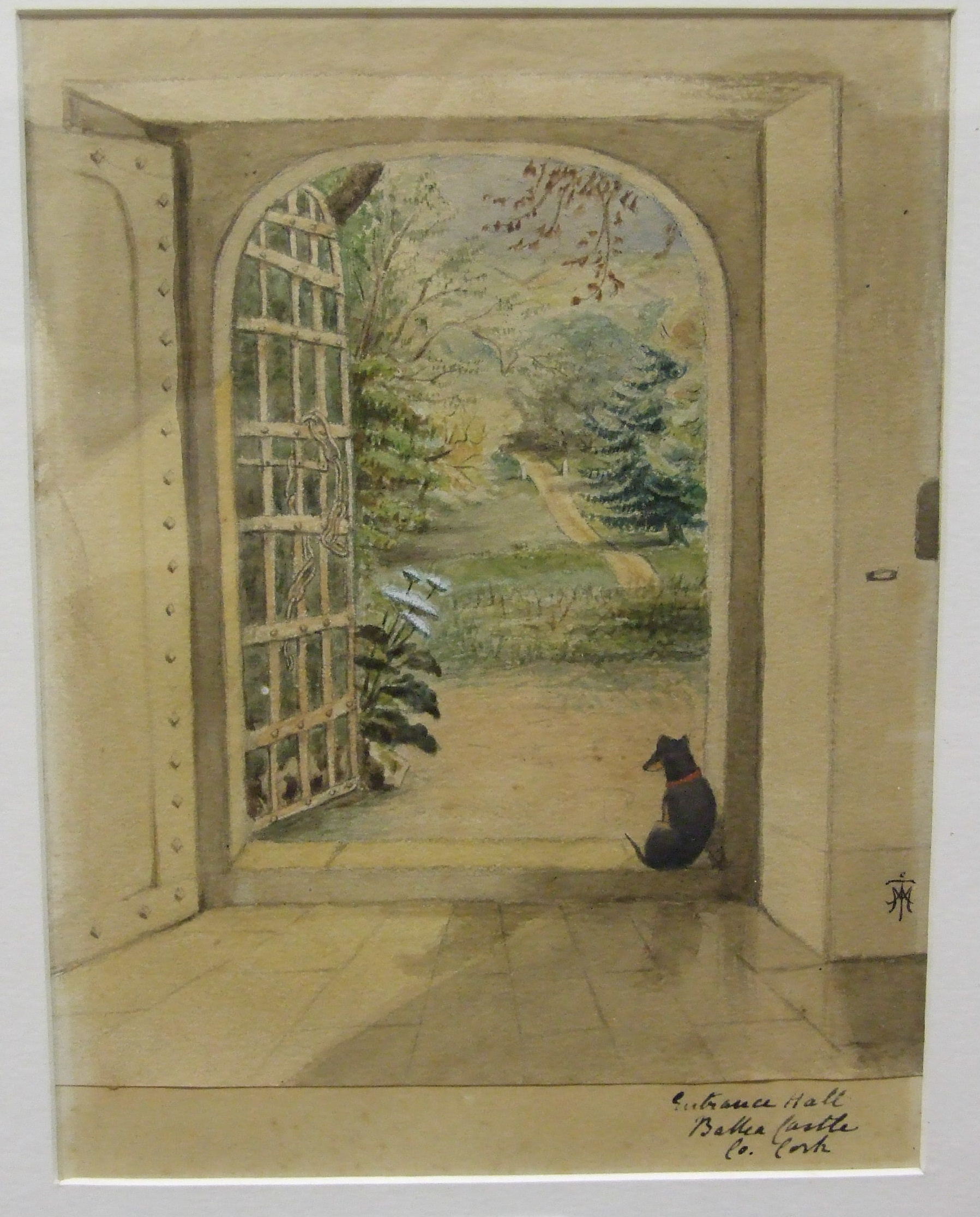 Thomas Rosenberg VIEW OF SION HOUSE Watercolour, inscribed on printed label verso "Presented to - Image 2 of 2