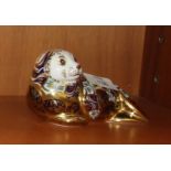 A Royal Crown Derby paperweight, "Harbour Seal", gold stopper, ltd edition, 2837/4500, 8cm high,