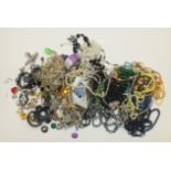 A quantity of costume jewellery.