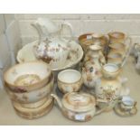 A collection of various Crown Devon 'Wye' and 'Etria' decorated vases, bowls, etc, (some a/f).