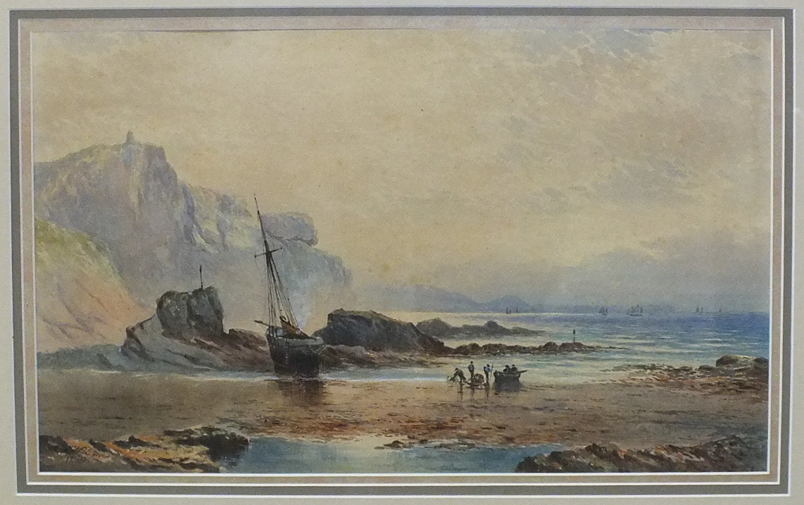 Harry Williams (1854-1898) POLPERRO Watercolour, signed and dated 1883, 28 x 46cm and another,