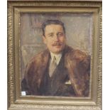 •Boleslaw Jan Czedekowski (1885-1969) PORTRAIT OF A GENTLEMAN WITH A MOUSTACHE AND COAT