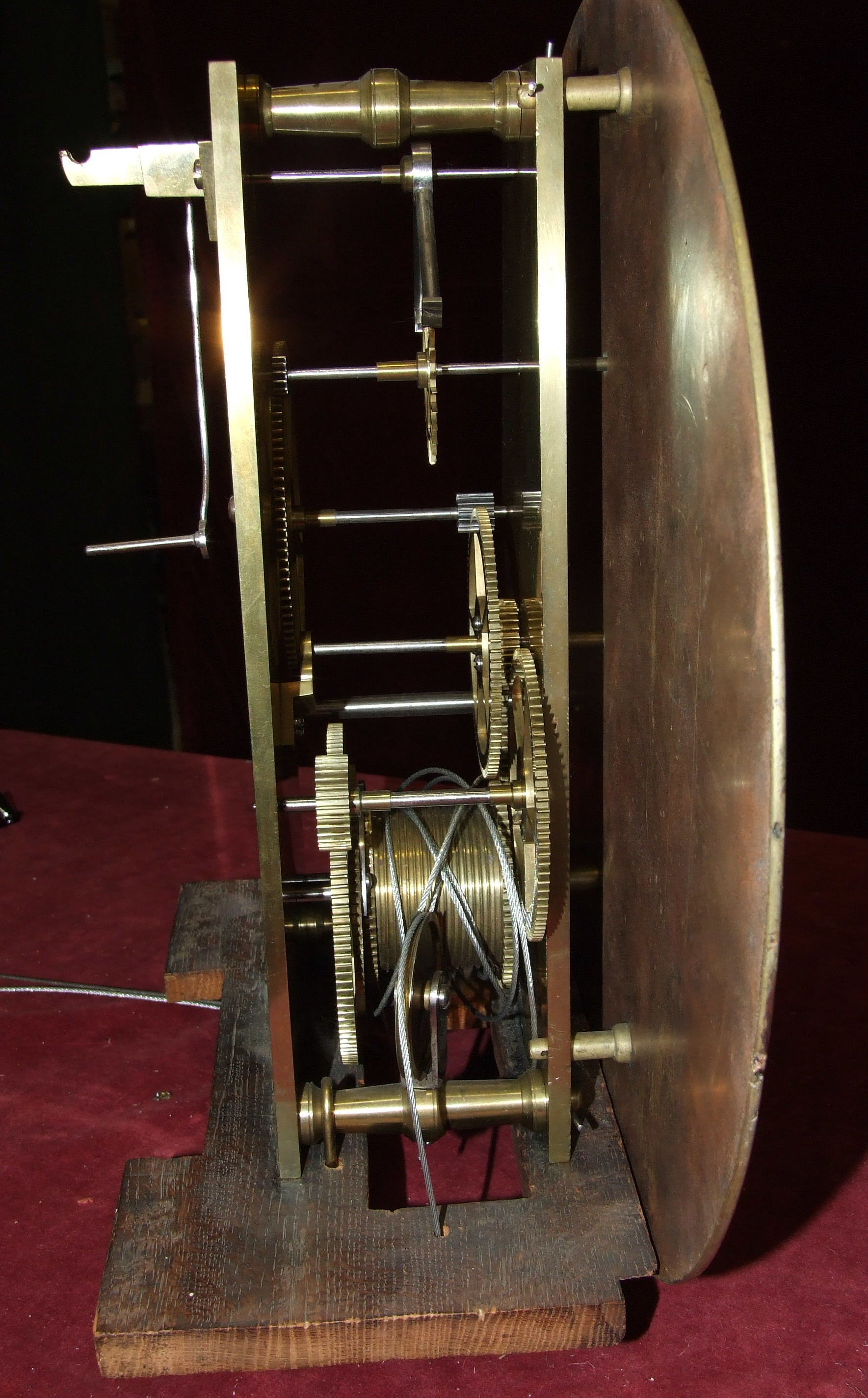 A Victorian wall regulator clock, the circular silvered dial, 34.5cm diameter, with second and - Image 3 of 7