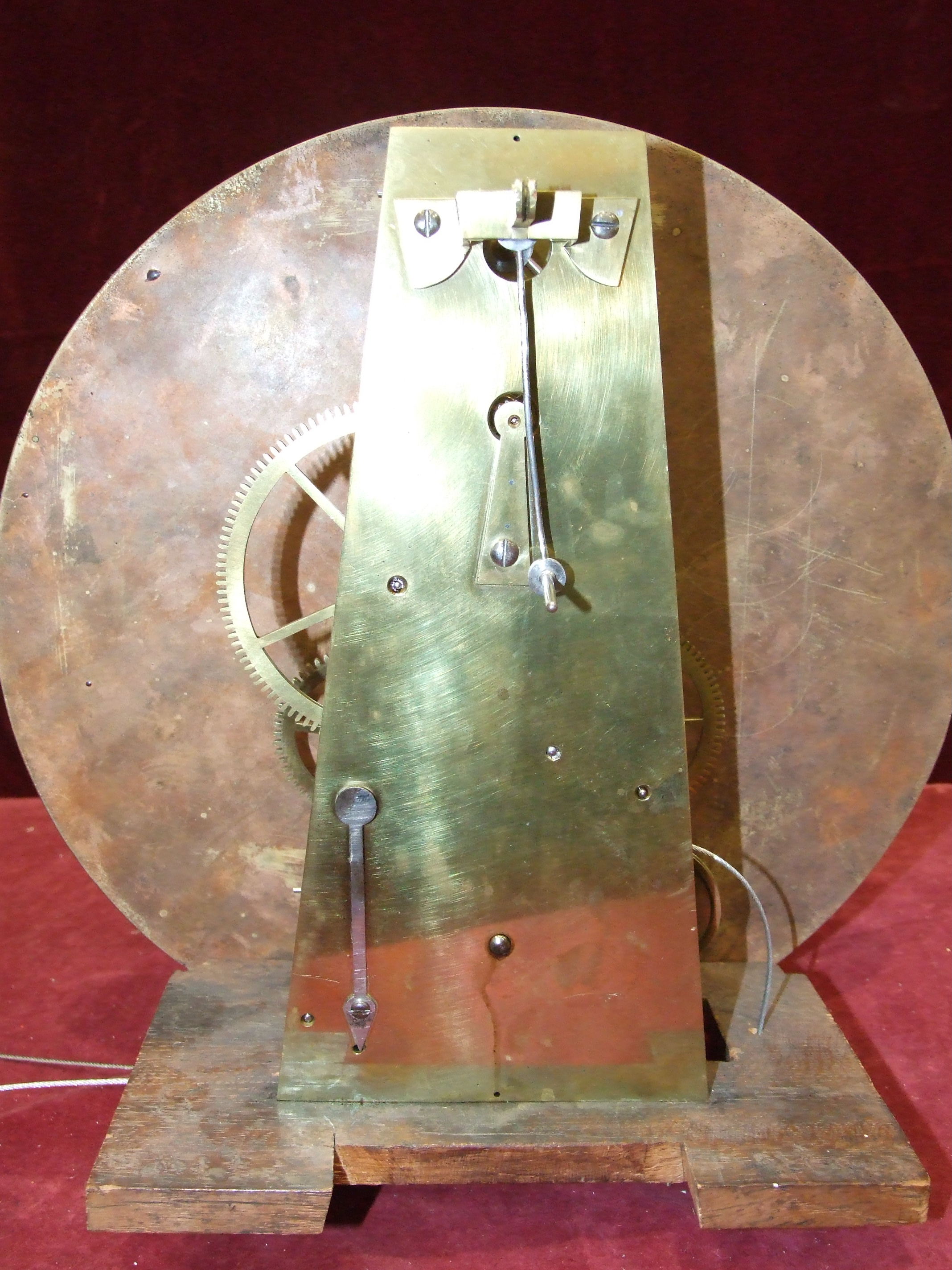 A Victorian wall regulator clock, the circular silvered dial, 34.5cm diameter, with second and - Image 5 of 7