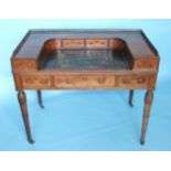 A late-George-III mahogany small Carlton House-style writing desk of rectangular shape, the