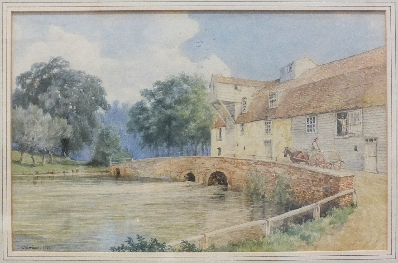 Charles Harmony Harrison (1842-1902) TROWSE MILL, NORWICH Watercolour, signed and dated 1894, 26 x