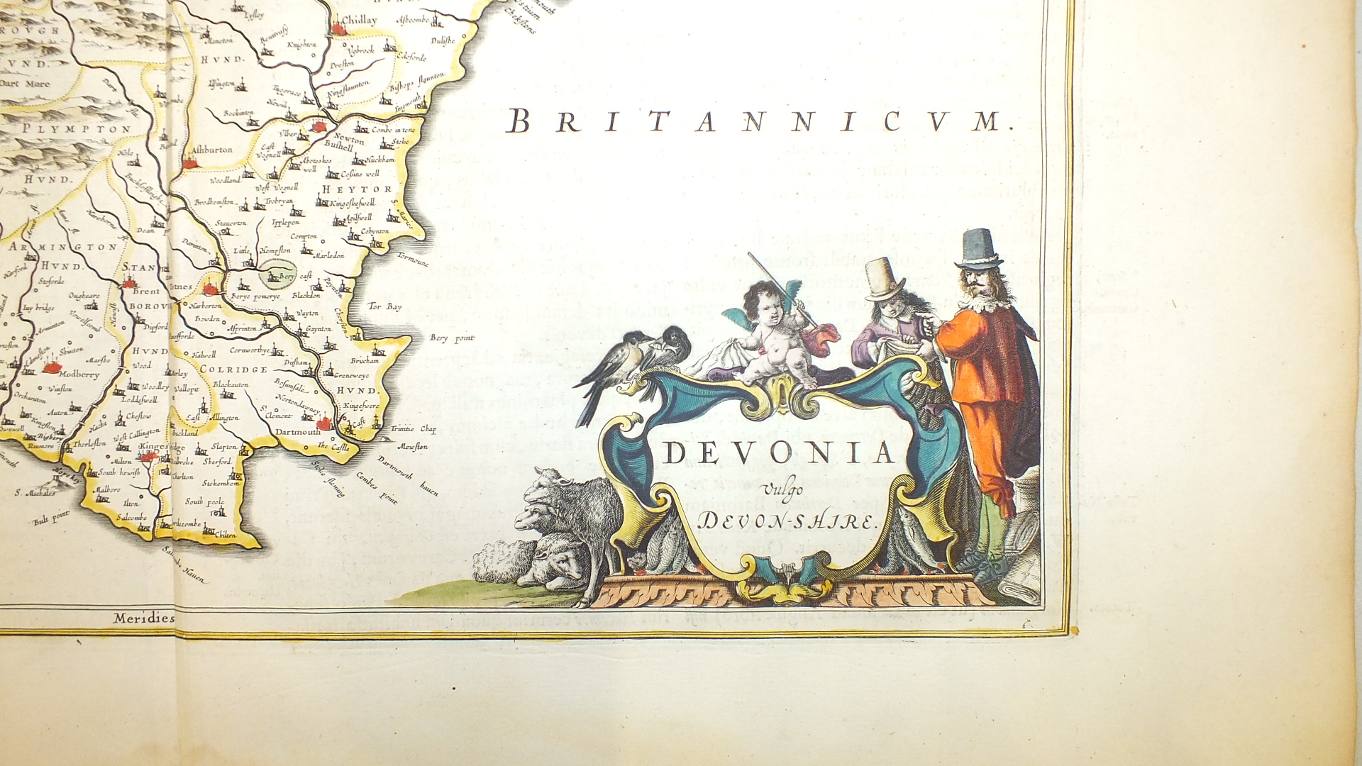 Two 18th century unframed hand-coloured maps of Devonia, together with coats of arms and Royal - Image 19 of 27